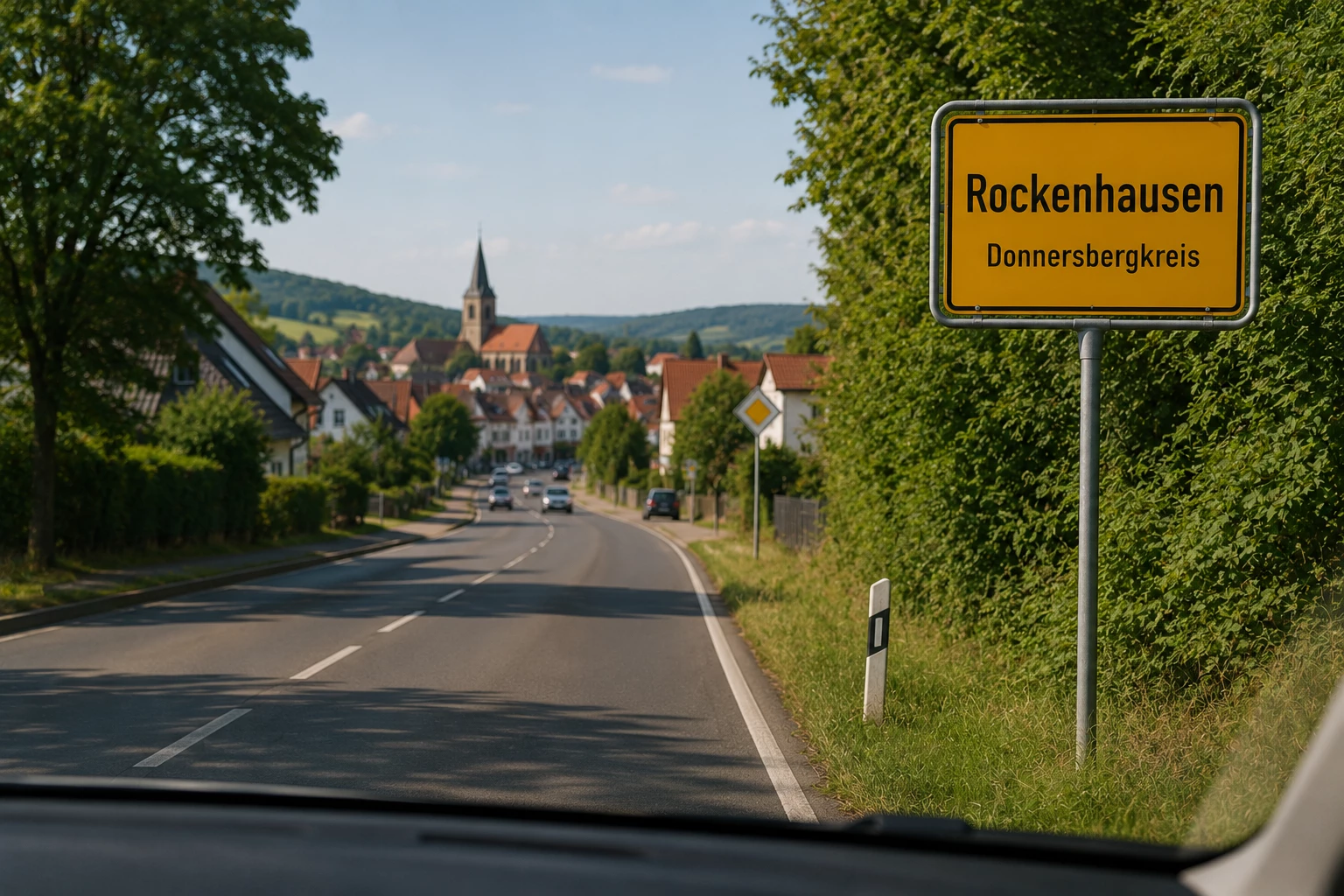 Ortsschild Rockenhausen im Donnersbergkreis