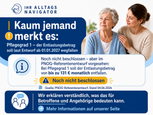 Pflegegrad 1 Entlastungsbetrag 2027 Pflegereform Ihr Alltagsnavigator